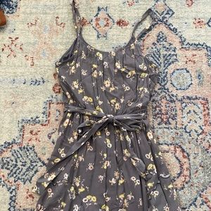 Lauren Conrad Gray Floral Dress